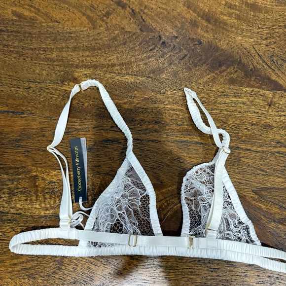 NWT Gooseberry Intimate Triangle Ivory Lingerie Lace Top Bra - Picture 7 of 7